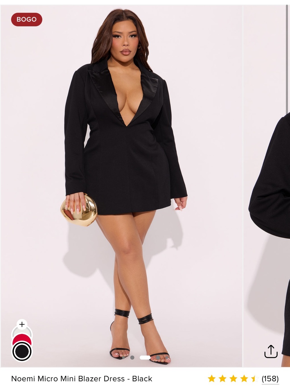 Fashion Nova Black Noemi Micro Mini Blazer Dress